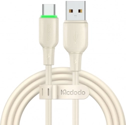 Câble USB‑C Mcdodo avec LED 1,2 m, beige