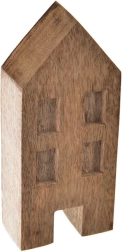 Décoration en bois – petite maison en bois de manguier 15 cm