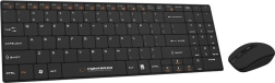Ensemble sans fil clavier Slim et souris 2,4 GHz Liberty noir