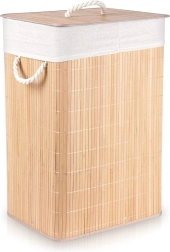 Panier à linge en bambou 70 l beige