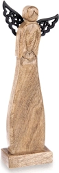 Figurine ange en bois de manguier 34 cm