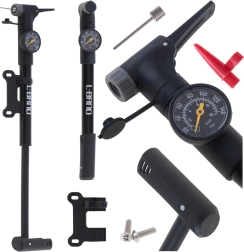 Mini-pompe à vélo portable avec manomètre