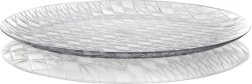Plateau de service rond ACCASA 35 cm – imitation verre