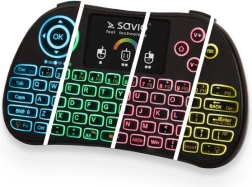 mini clavier sans fil rétroéclairé RGB avec pavé tactile pour Smart TV, TV box, consoles et PC