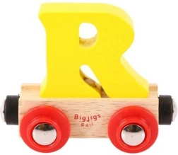 Wagon Bigjigs Rail pour circuit de trains en bois lettre R