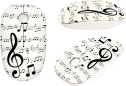 Souris sans fil au motif musical