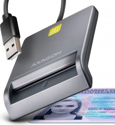 AXAGON lecteur de cartes à puce et d’identification USB avec câble 1,3 m