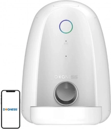 mangeoire automatique intelligente pour chiens et chats avec Wi‑Fi DOGNESS mini, blanche