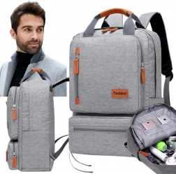 Sac à dos scolaire étudiant gris clair