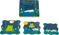 Puzzle superposés Prince grenouille Small Foot