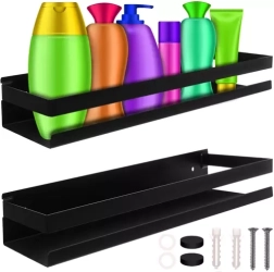 Étagère de salle de bain noire RUHHY 50 cm