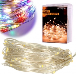 Guirlandes lumineuses de Noël LED sur fil 10 m, 100 LED – Multicolore