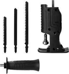 Adaptateur pour perceuse – scie sauteuse avec jeu de lames