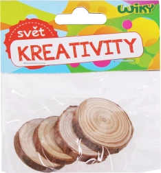 Rondelles en bois 3–4 cm, lot de 4 pièces