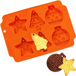 Moule de Noël en silicone pour biscuits orange SILLINIE