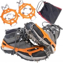 Couvre-chaussures antidérapants avec pointes et chaînes