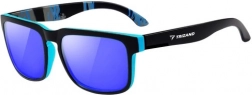Lunettes de soleil polarisées TRIZAND UV400 en polycarbonate – noir‑bleu