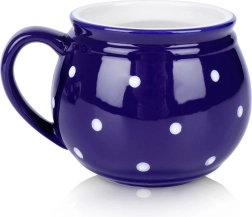 Tasse en céramique bleue à pois 200 ml