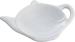 Sous-tasse en porcelaine blanche pour sachet de thé MONA