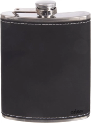 Flasque de poche en acier inoxydable avec étui en similicuir 0,236 l
