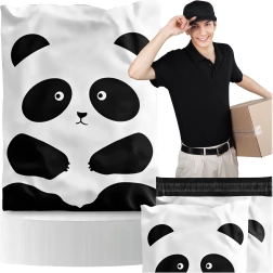 Enveloppes postales plastifiées panda 255 × 370 mm, 50 pcs