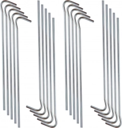 Piquets de tente en acier 18 cm, lot de 20 pièces