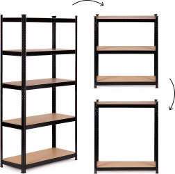 Étagère métallique avec 5 étagères pour garage et cave