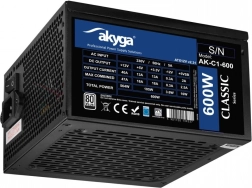 Akyga AK-C1-600 alimentation ATX 600 W Classic avec certification 80 PLUS