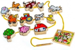 Jeu d’enfilage en bois Mes premiers animaux