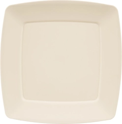 Assiette plate en plastique Sandy crème 23,5 × 23,5 cm