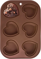 Moule en silicone pour muffins en forme de cœur, 6 pcs – ORION