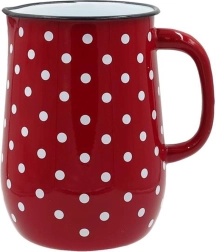 Pichet émaillé 2,5 l à pois rouges TORO
