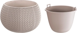 Jardinière Splofy Bowl avec insert 37 cm mocca