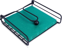 Porte-serviettes en métal avec bras de pression 19 × 19,5 cm – noir