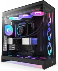 Boîtier PC NZXT H9 Flow RGB avec fenêtre, noir