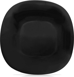 Assiette à dessert en verre LUNA 20,5 × 20,5 cm noire