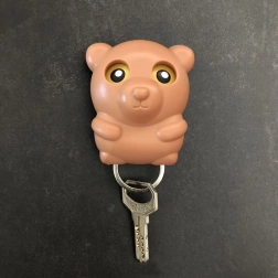 Porte-clés mural - ours brun