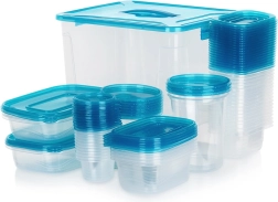 Ensemble de boîtes alimentaires en plastique avec couvercles, 50 pcs