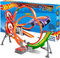 Hot Wheels Power Shift Raceway – circuit de course avec looping et 5 voitures