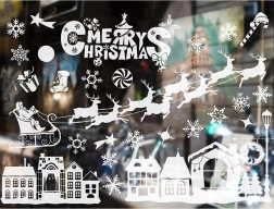 Autocollants de fenêtre de Noël – motifs hivernaux