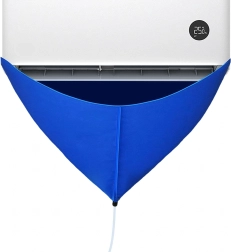 Sac de protection pour le nettoyage et la désinfection des climatiseurs avec tuyau d’évacuation 2 m