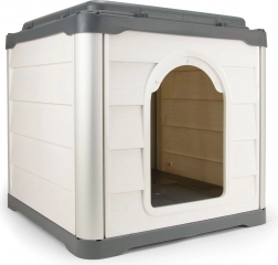 Loboo maisonnette pour chiens et chats Smartkave Cube anthracite à toit plat
