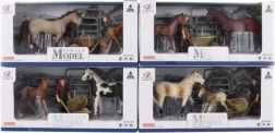Coffret de chevaux avec fermier et accessoires (2 figurines)