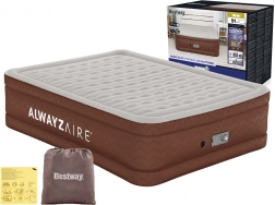 Matelas gonflable double BESTWAY ALWAYZAIRE Fortech avec pompe électrique intégrée, 203 × 152 × 51 cm