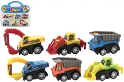 Lot de mini engins de chantier 6 pcs en blister, 5 cm