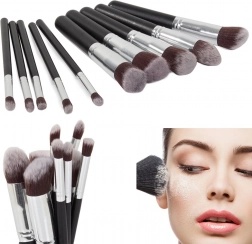 Set de pinceaux de maquillage professionnels, 10 pièces