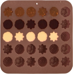 Moule en silicone pour pralines Sillinie, 30 formes florales