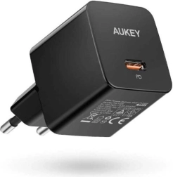 Mini chargeur Aukey noir avec USB-C 20 W Power Delivery