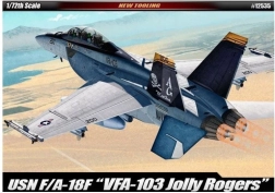 Maquette plastique d’avion F/A‑18F USN VF‑103 JOLLY ROGERS 1:72