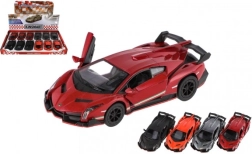Modèle de voiture Lamborghini Veneno métal/plastique 13 cm à remonter